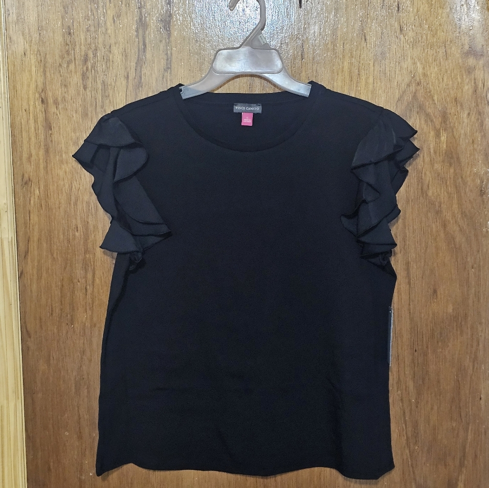 Vince Camuto Ruffle Sleeve TShirt
